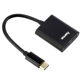Hama 2in1-USB-C-audio-/hub Met Ge&iuml;ntegreerde Oplaadadapter